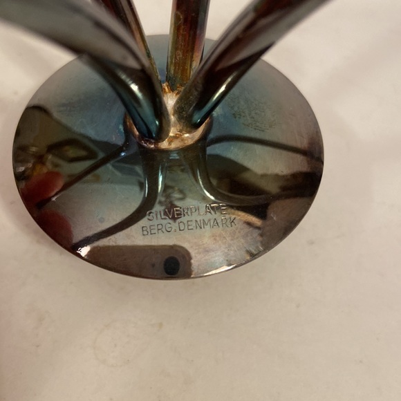 Berg Denmark Silver Plated Three Light Candelabra - Picture 6 of 6